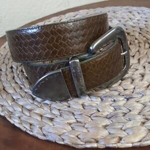 Vintage 90’s Liz Claiborne Black Leather Concho Belt Western Silver Studded Belt Vintage 90s Liz Claiborne Leather Belt Concho Silver Tone  main image 4